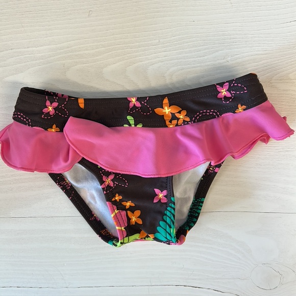 NWOT Brown Hawaiian Wahine Triangle Bikini Kids - Picture 3 of 6